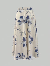 Relaxiva Women Floral Print Vacation Elegant Mid-Length Skirt